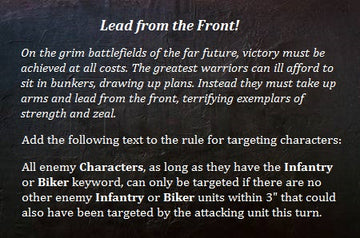 Into the Fray! Helping Heroes Lead from the Front in 40K